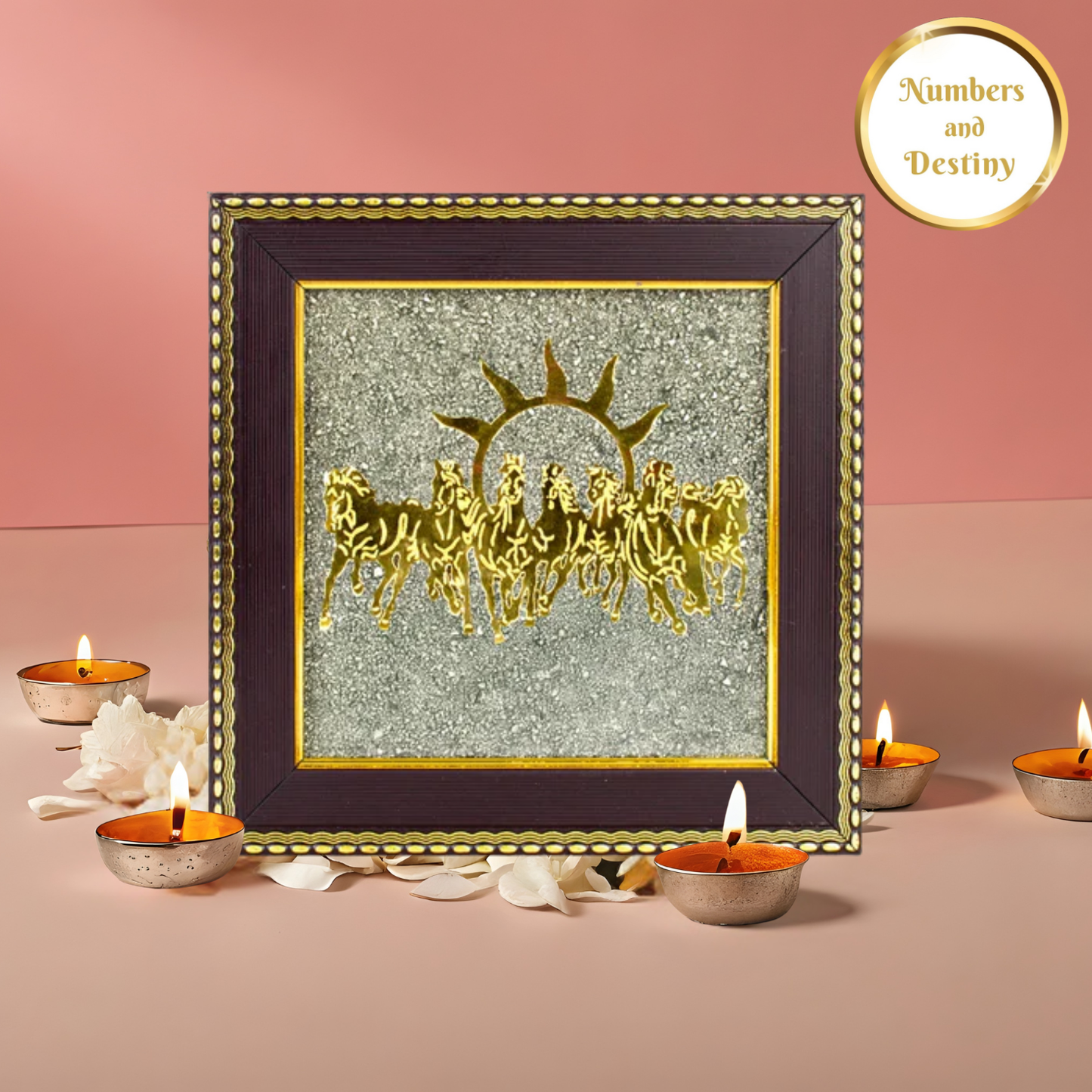 7 Horses Raw Pyrite Success Frame