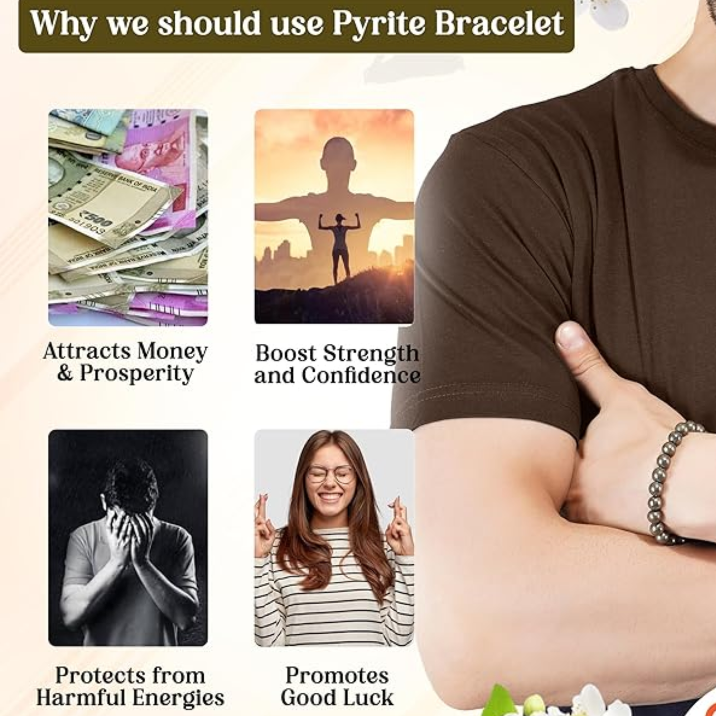 Pyrite Gemstone Bracelet