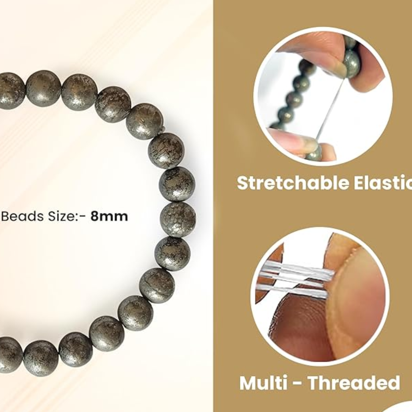 Pyrite Gemstone Bracelet