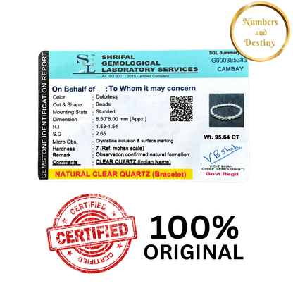 Clear Quartz Gemstone Bracelet