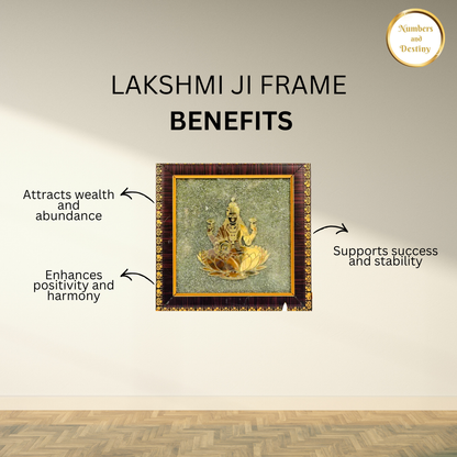 Lakshmi Ji on Raw Pyrite Energy Frame - 100% Original