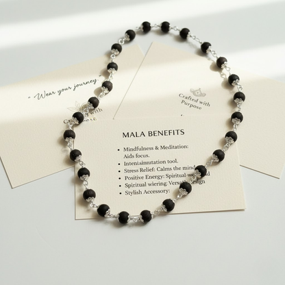 Karungali Malai Silver Cap Necklace (Certified)