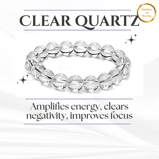 Clear Quartz Gemstone Bracelet