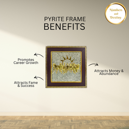 7 Horses Raw Pyrite Success Frame - 100% Original