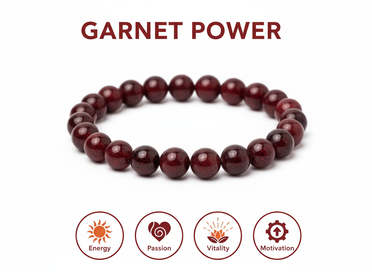 Garnet Energy & Passion Bracelet