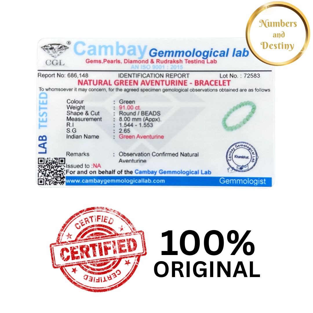 Green Aventurine Gemstone Bracelet