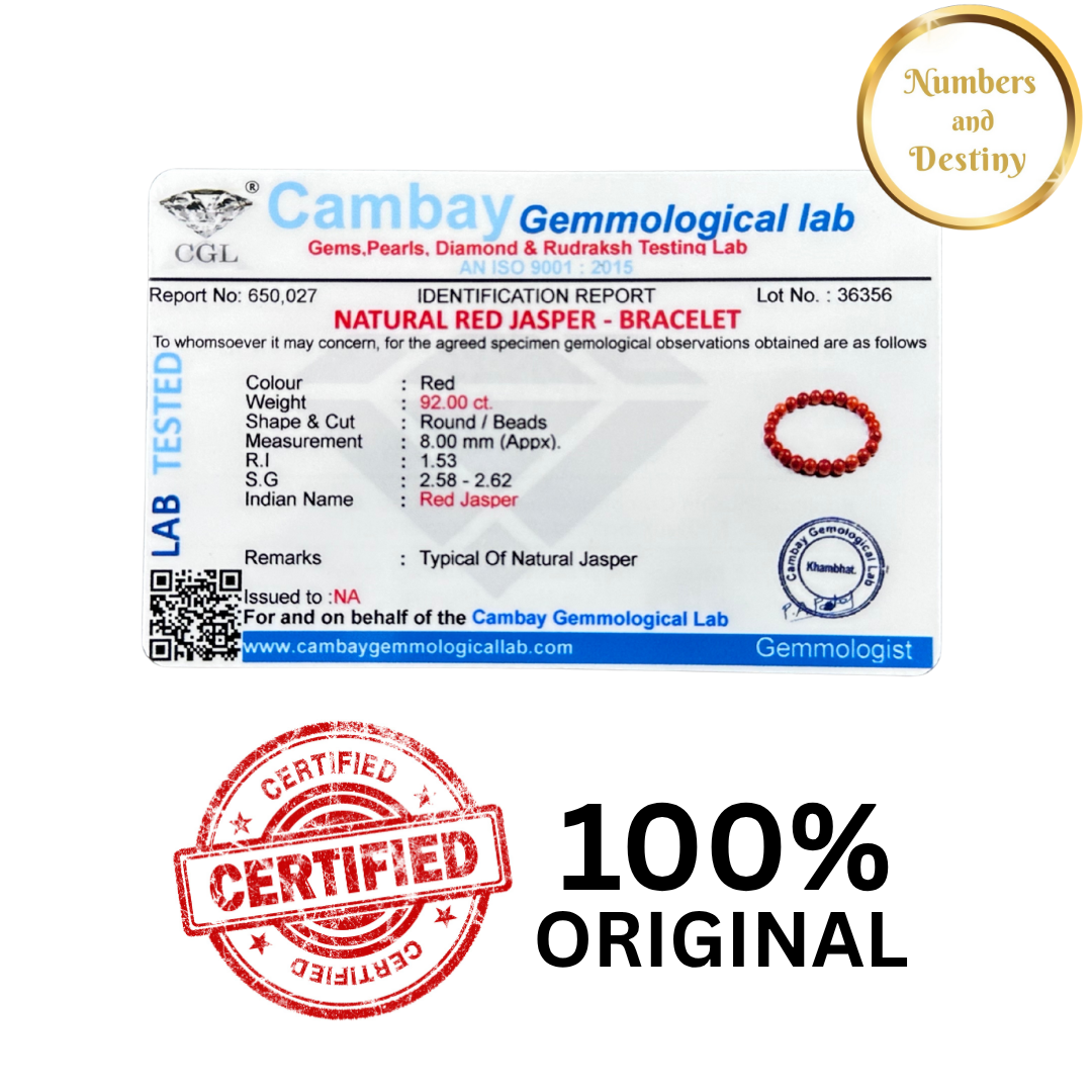 Red Jasper Gemstone Bracelet