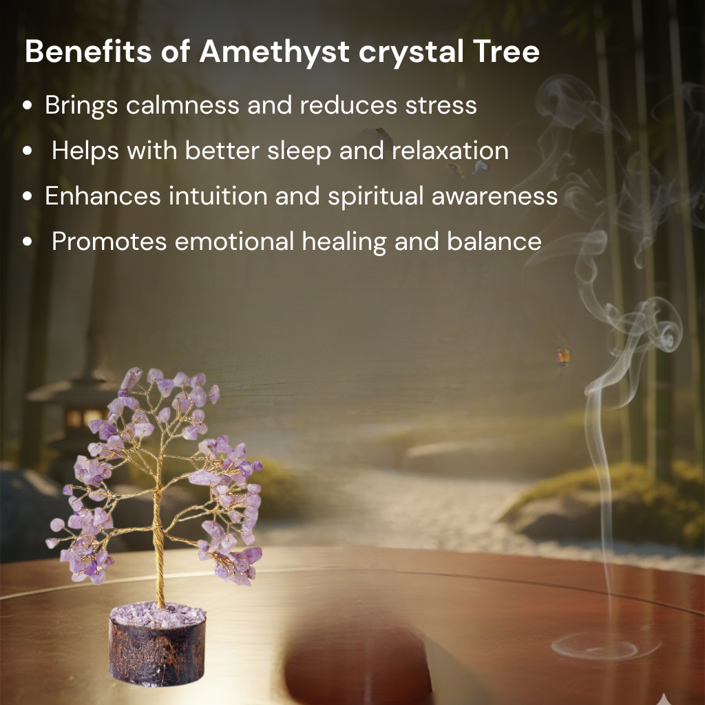 Amethyst Crystal tree- 300 Beads - 100% Certified