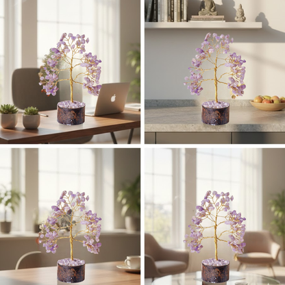 Amethyst Crystal tree- 300 Beads - 100% Certified