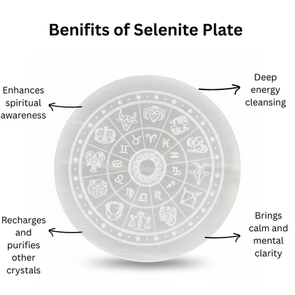 Selenite Crystal Recharging & Cleansing Plate