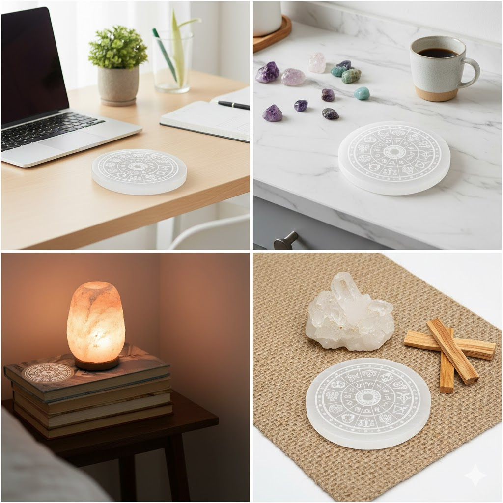 Selenite Crystal Recharging & Cleansing Plate