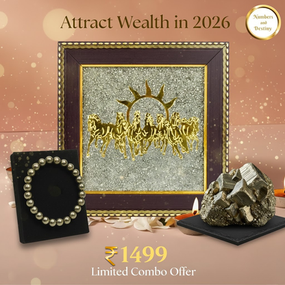 Pyrite Combo | 7 Horses Pyrite Frame + Raw Pyrite frame + Pyrite Bracelet