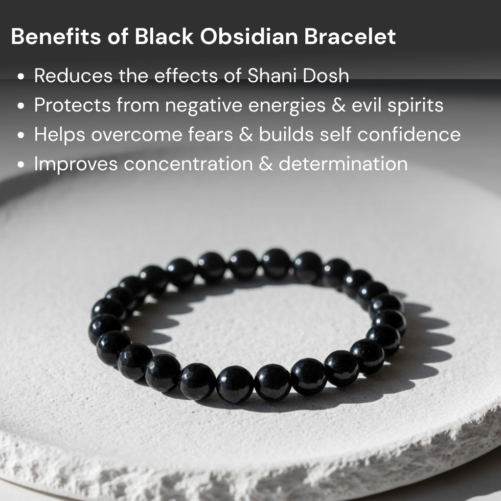Black Obsidian Negativity Shield Bracelet