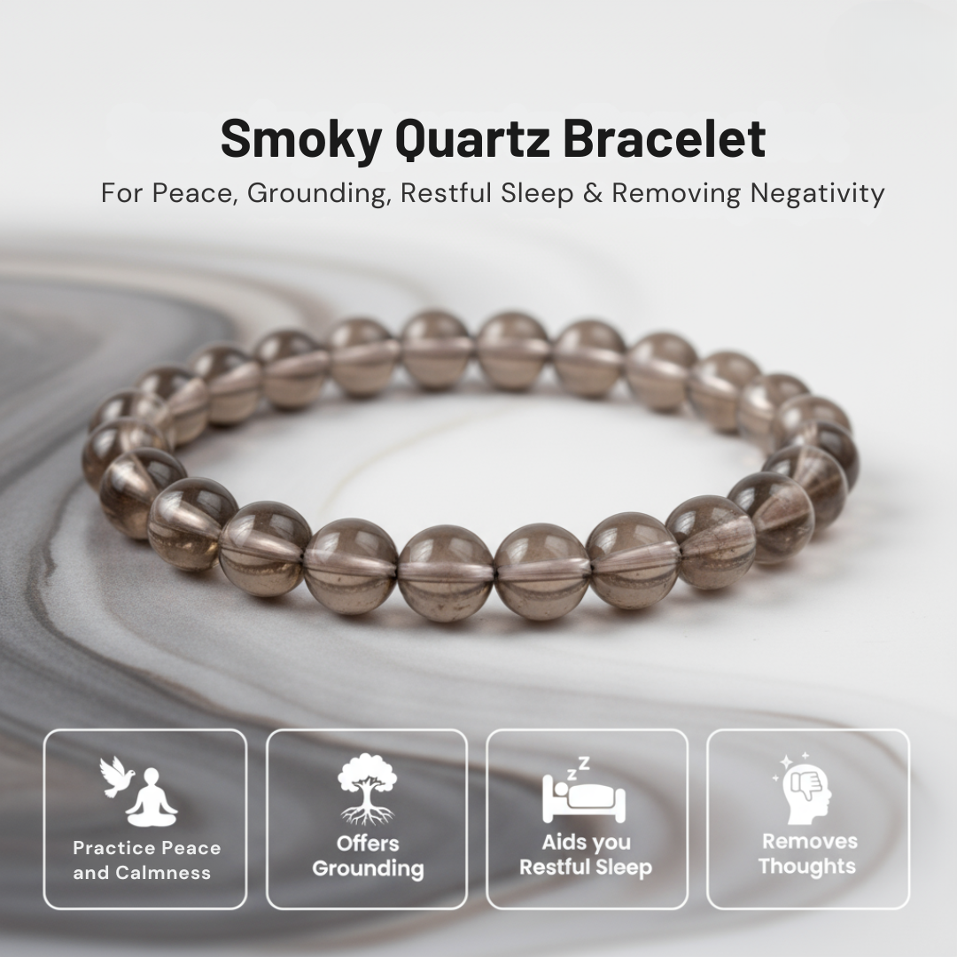 Smoky Quartz Grounding & Clarity Bracelet