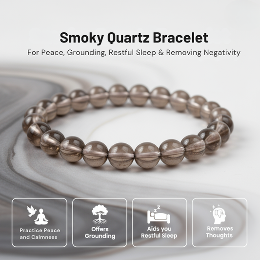 Smoky Quartz Grounding & Clarity Bracelet