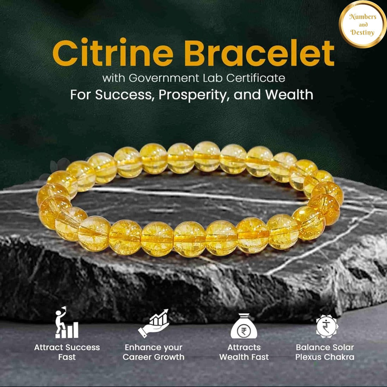 Citrine Wealth & Positivity Bracelet