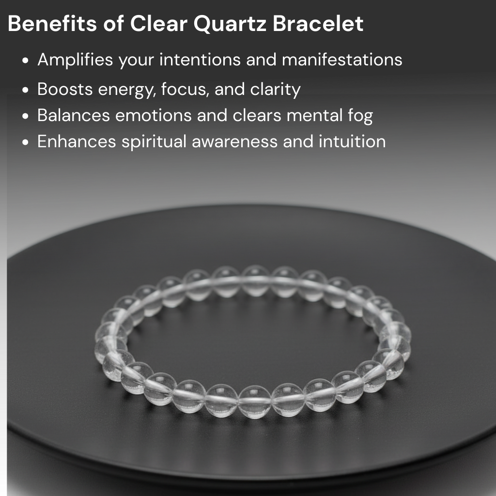 Clear Quartz Gemstone Bracelet