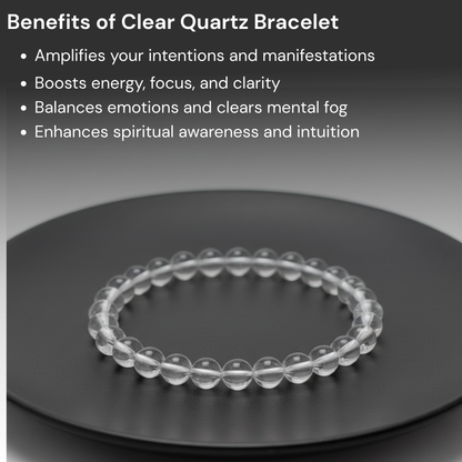 Clear Quartz Gemstone Bracelet