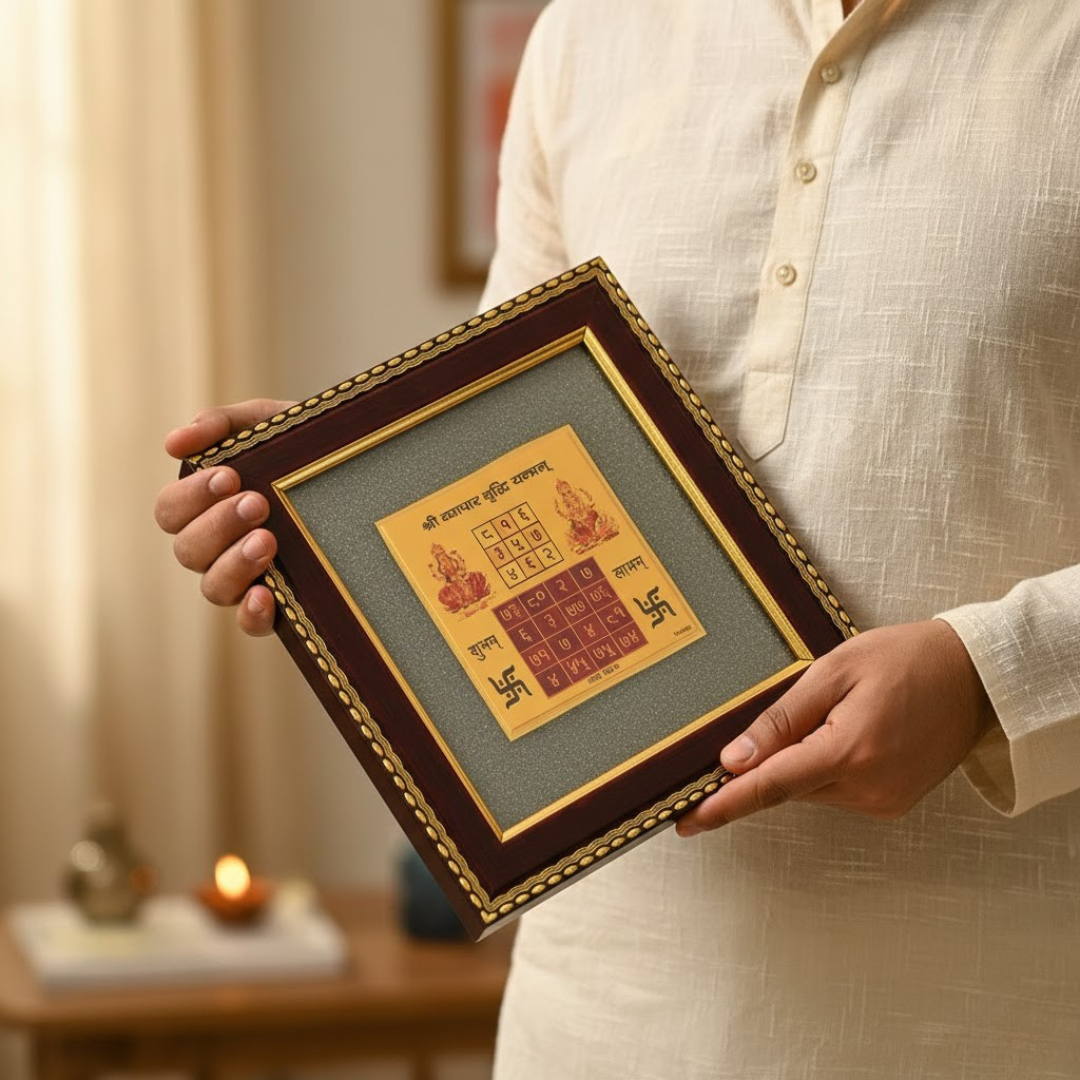 Vyapar Vriddhi Yantra Pyrite Business Growth Frame - 100% Original