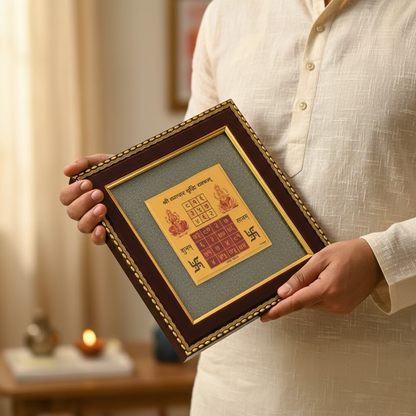 Vyapar Vriddhi Yantra Pyrite Business Growth Frame - 100% Original