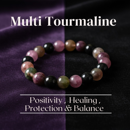 Multi Tourmaline Chakra Healing Bracelet